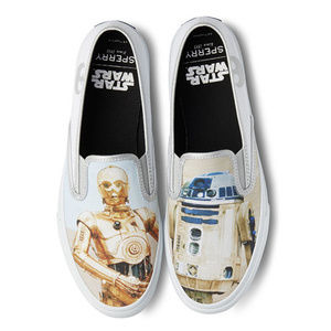 Star Wars Sperry Slip On Shoes Droids Unisex M 10